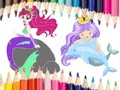 Jeu Livre de coloriage sirène  en ligne
