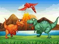 Jeu Dinosaures colorés Match 3  en ligne