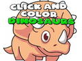 Jeu Cliquez et coloriez les dinosaures  en ligne