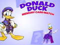 Jeu Match de carte mémoire Donald Duck  en ligne