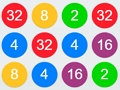 Jeu 2-4-8 relient des numéros identiques  en ligne