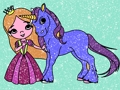 Jeu Filles livre de coloriage paillettes  en ligne