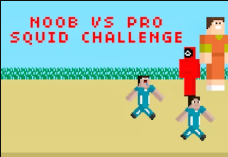 Jeu Défi Noob vs Pro Squid  en ligne