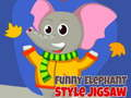 Jeu Puzzle drôle de style éléphant  en ligne