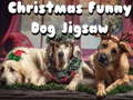 Jeu Puzzle de chien drôle de Noël  en ligne