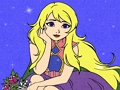 Jeu Princesse livre de coloriage paillettes  en ligne