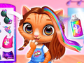 Jeu Salon de coiffure pour animaux de chat  en ligne