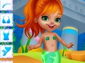 Jeu Habillage de poupée en papier sirène  en ligne