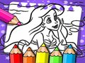 Jeu Livre de coloriage Ariel la sirène  en ligne