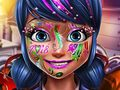 Jeu Maquillage de nouvel an fille en pointillé  en ligne