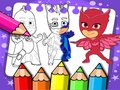Jeu Livre de coloriage des masques PJ  en ligne