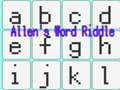 Jeu L'énigme du mot d'Allen  en ligne
