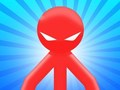 Jeu Stickman rouge contre Monster School  en ligne