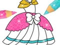 Jeu Robe à paillettes à colorier  en ligne
