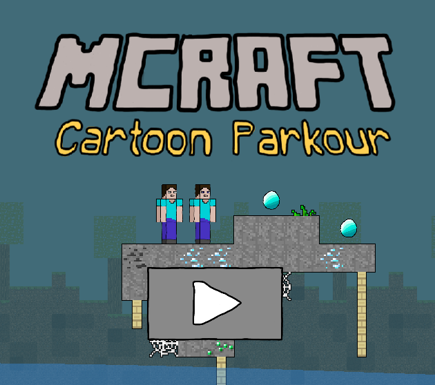 Jeu Parkour de dessin animé Mcraft  en ligne