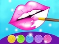 Jeu Jeu de coloriage de lèvres scintillantes  en ligne