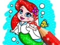 Jeu Livre de coloriage : Sirène  en ligne