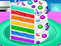 Jeu Faire un gâteau aux confettis arc-en-ciel  en ligne