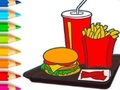 Jeu Livre de coloriage : Hamburger  en ligne