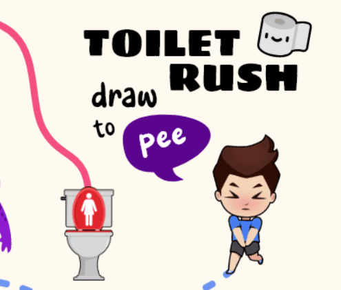 Jeu Ruée vers les toilettes : dessiner pour faire pipi  en ligne