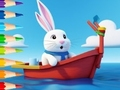 Jeu Livre de coloriage : Lapin Voilier  en ligne