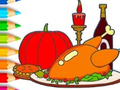 Jeu Livre de coloriage : Thanksgiving Day  en ligne