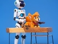 Jeu Livre de coloriage : Robot et chien  en ligne