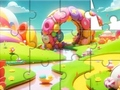 Jeu Puzzle : Le monde des bonbons  en ligne