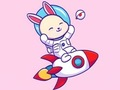 Jeu Livre de coloriage : Lapin astronaute  en ligne