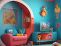 Jeu Évadez-vous de la maison rose et bleue  en ligne