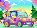 Jeu Décor Voiture Arc-en-Ciel  en ligne