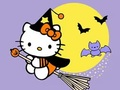 Jeu Livre de coloriage : Kitty Halloween  en ligne