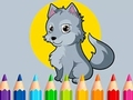 Jeu Livre de coloriage : Loup  en ligne