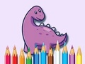 Jeu Livre de coloriage : Dinosaure avec des fleurs  en ligne
