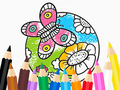 Jeu Livre de coloriage : Papillon avec fleur  en ligne