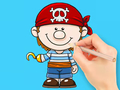 Jeu Livre de coloriage : Pirate  en ligne