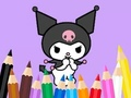 Jeu Livre de coloriage : Kuromi porte un sac  en ligne