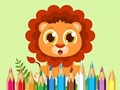 Jeu Livre de coloriage : Bébé Lion  en ligne