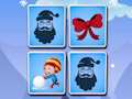 Jeu Mémoire de cartes mélangées en hiver  en ligne