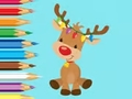 Jeu Livre de coloriage : Renne de Noël mignon  en ligne