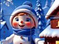 Jeu Puzzle de bonhomme de neige heureux  en ligne