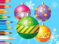 Jeu Livre de coloriage : Boules de décoration de Noël  en ligne