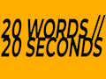 Jeu 20 mots en 20 secondes  en ligne