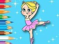 Jeu Livre de coloriage : Fille de ballet  en ligne