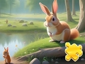 Jeu Puzzle : Lapin et écureuils  en ligne