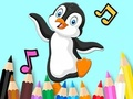 Jeu Livre de coloriage : Pingouin dansant  en ligne