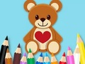 Jeu Livre de coloriage : Ours en peluche  en ligne