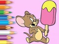 Jeu Livre de coloriage : Jerry à la crème glacée  en ligne