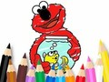 Jeu Livre de coloriage : Elmo, le nouvel ami  en ligne
