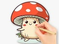 Jeu Livre de coloriage : Champignon  en ligne